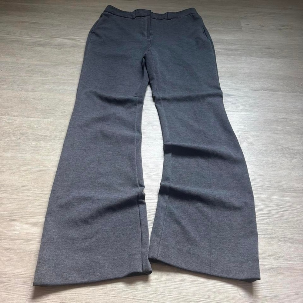 30x30 Grey Pleated Bootcut Flared Wide Leg Dress Pants Y2K Grunge Vintage 2000s
